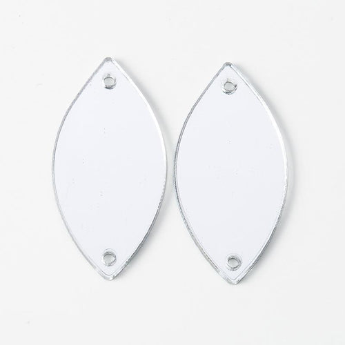 15*30 Horse Eye Silver Mirror Gem