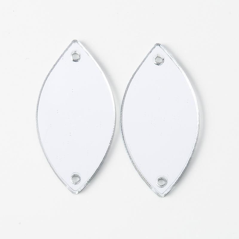 15*30 Horse Eye Silver Mirror Gem