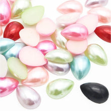 10*14mm Mixed Colour Pearl Resin Gem