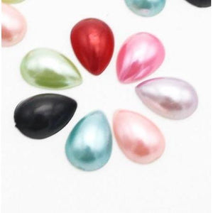 10*14mm Mixed Colour Pearl Resin Gem