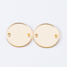 16mm Gold or Silver Acrylic Mirror Gem, Sew on