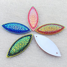 19*49mm AB Starblanket design, Horse Eye / Navette shaped, Sew on, Resin Gem