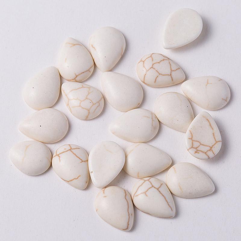 13*18mm Teardrop Semi-Precious Howlite Stone,  Stone Gem