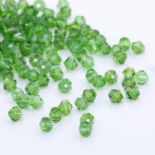 2mm & 4mm Green & Light Green colour, Grade AAA Bicone Beads