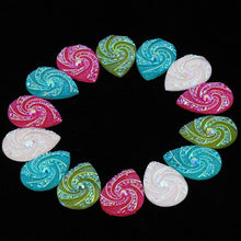 18*25mm Whirlwind Resin Teardrop Gem Sew on Flatback