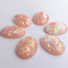 18*25mm Oval Opal Effect Glue on Resin Gem