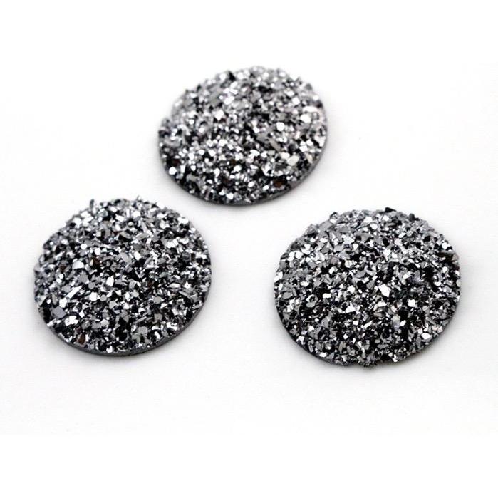 25mm Faux Druzy, Mix Colours,  Glue on Resin Gem