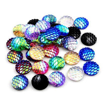 12mm Mix Colours of Mermaid Round Resin Gem