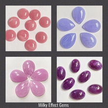 Milky White Marbled Effect Acrylic Resin Gems