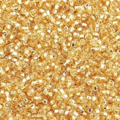 10/0 Silver-lined Light Gold Preciosa Seed Bead