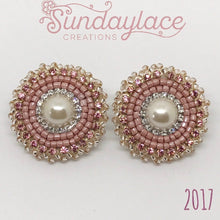 "Pretty In Pink" 2017 Collection Pearl Earrings Beadwork