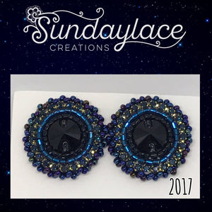 "Clear Night Sky" Posts, Midnight Sky Collection, Beadwork