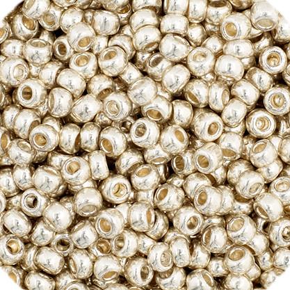11/0 Silver Metallic Preciosa Seed Bead
