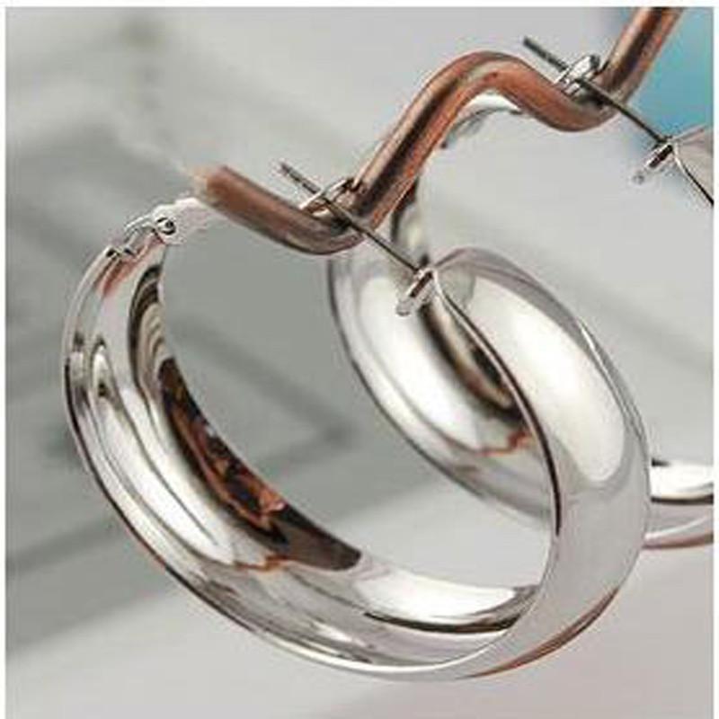 38mm Big Hoop Silver Earrings
