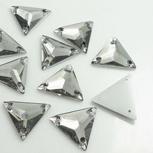 16mm Mixed Acrylic Triangle Sew on, Resin Gems