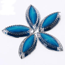 11*23mm Navette Shaped Marble Effect Sew On Resin Gem