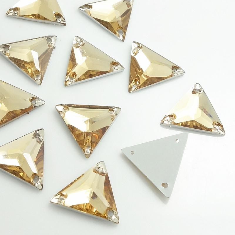 16mm Mixed Acrylic Triangle Sew on, Resin Gems