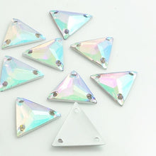 16mm Mixed Acrylic Triangle Sew on, Resin Gems