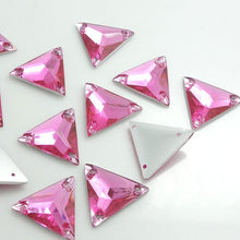 16mm Mixed Acrylic Triangle Sew on, Resin Gems