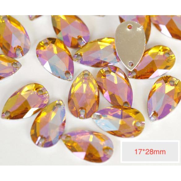 17*28mm Light Colorado Topaz AB Teardrop Resin Gem