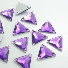 16mm Mixed Acrylic Triangle Sew on, Resin Gems