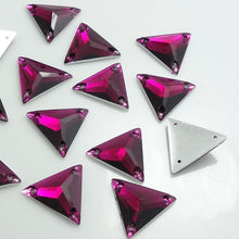 16mm Mixed Acrylic Triangle Sew on, Resin Gems