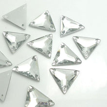 16mm Mixed Acrylic Triangle Sew on, Resin Gems
