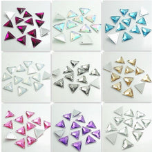 16mm Mixed Acrylic Triangle Sew on, Resin Gems