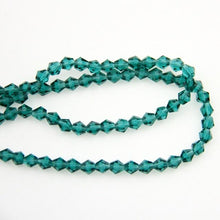 Peacock Teal Green colour, Grade AAA Bicone Beads 4mm & 2mm