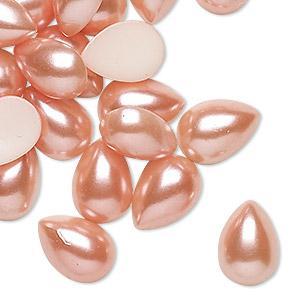 9.5*13.5mm Peach Pearl Teardrop Pearl Gem