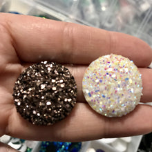25mm Faux Druzy, Mix Colours,  Glue on Resin Gem
