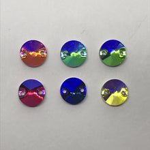 8mm  AB Colourful Rivoli in Glass Gem
