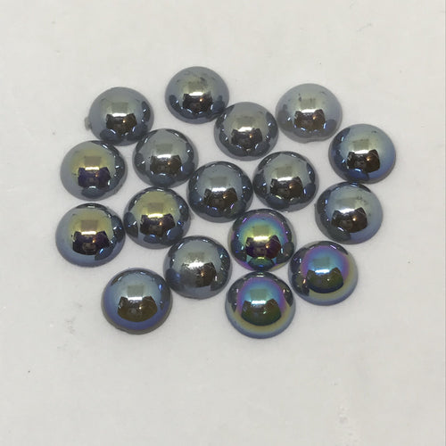 10mm Grey AB Pearl Resin Glue on Gem