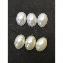 10*14mm, 10*8mm Mini Oval Pearl Resin Gem in White and Ivory