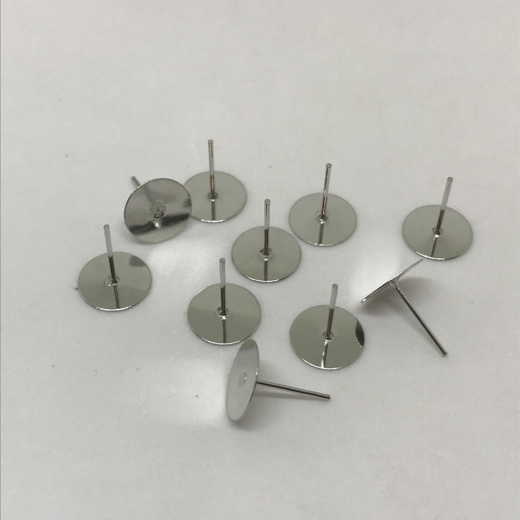 10mm Studs Post Earring Findings (10 Pieces)