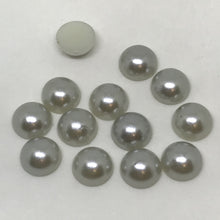 10mm - 14mm Grey Pearl Glue on Resin Gem