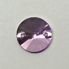 14mm Rose Pink, Dark Purple and Light Purple Rivoli Glass Gem, Sew on