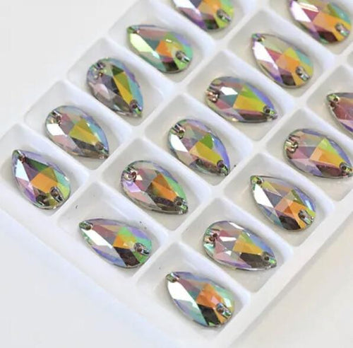 11*18mm Ghost Light Mulitiple-colour Teardrop, Best Quality Fancy Glass Gem