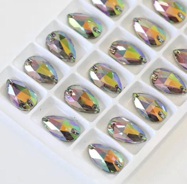 11*18mm Ghost Light Mulitiple-colour Teardrop, Best Quality Fancy Glass Gem