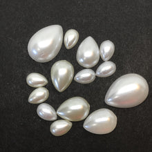 Teardrop Pearl Gems- White and Ivory Resin Gem