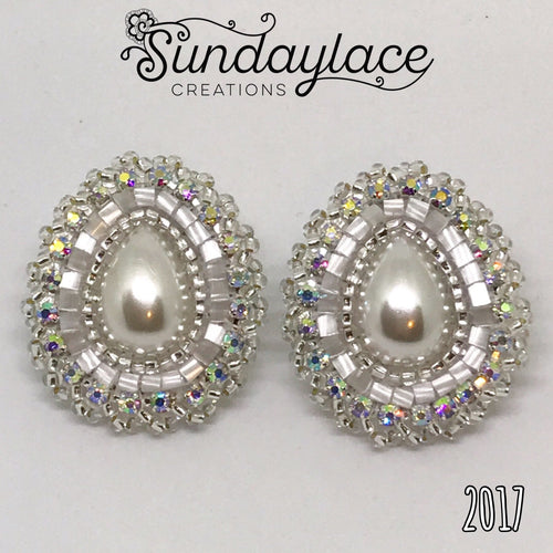 Classic Teardrop Pearl Posts  Beadwork