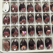 Wine Red *Burgundy* Teardrop, 7*12mm, 11*18mm, 13*22mm, & 17*28mm, Sew on Glass gem