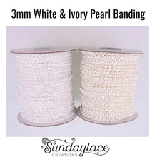 3mm (Ss8) White & Ivory Pearl Plastic Banding