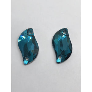 10*20mm S Shaped Glass Gem Sew On