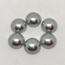 10mm - 14mm Grey Pearl Glue on Resin Gem
