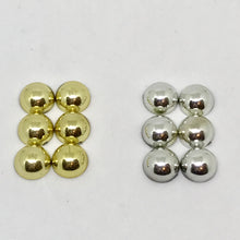 10mm Silver or Gold Metallic Pearl style Resin Gem