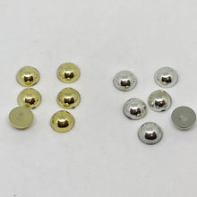 10mm Silver or Gold Metallic Pearl style Resin Gem