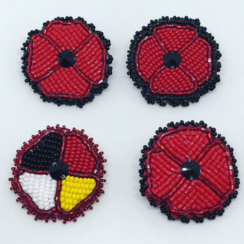Beaded Poppies Beadwork