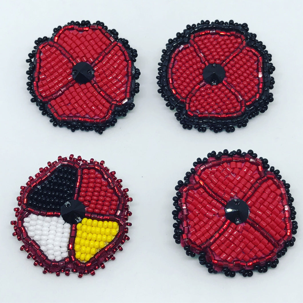 Beaded Poppies Beadwork