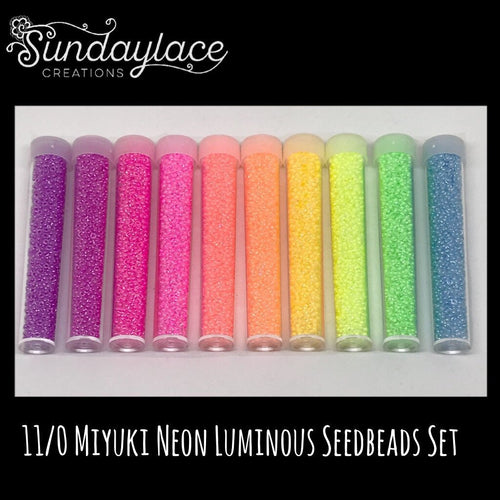 11/0 Neon Luminous Miyuki Seed bead set